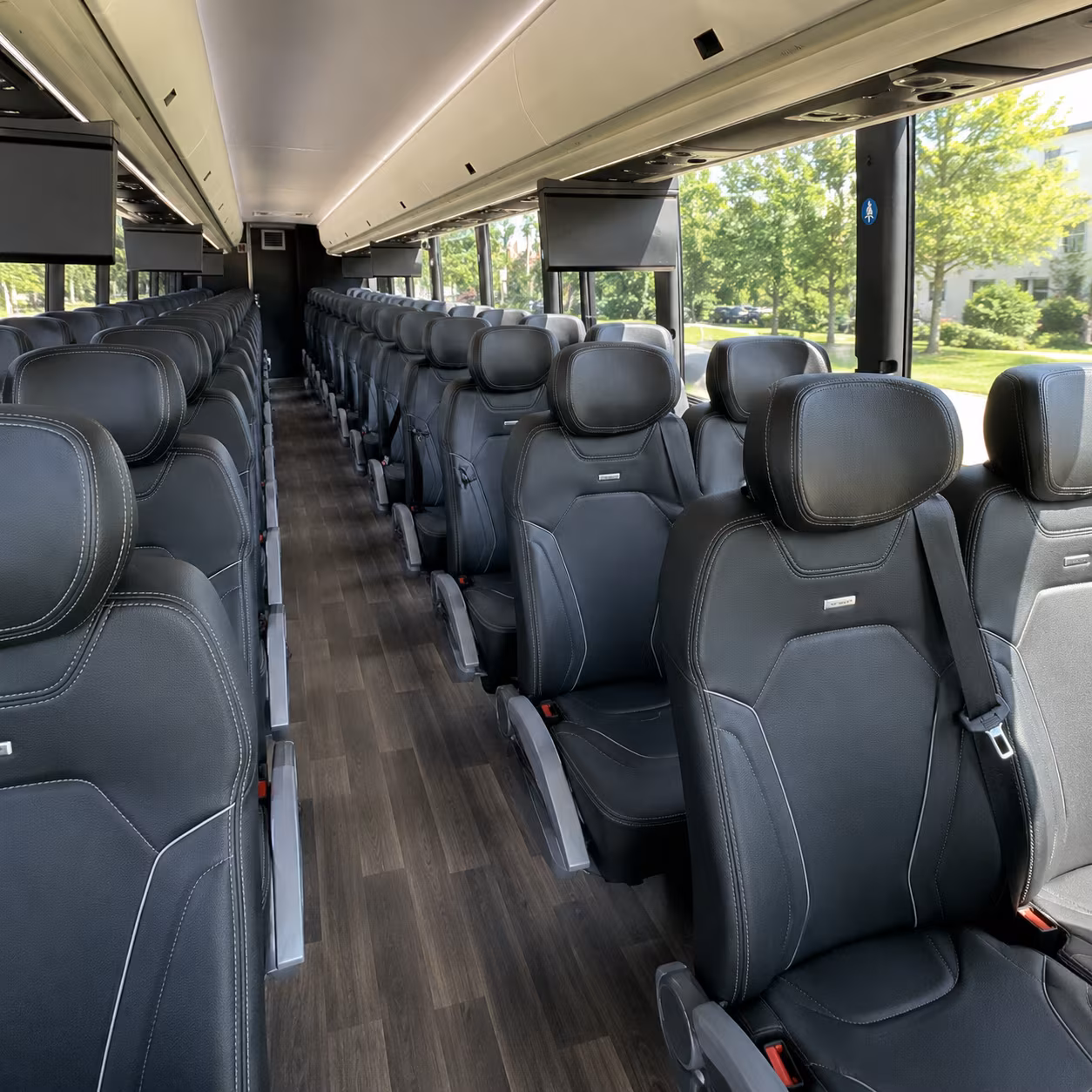 hampton charter bus interior
