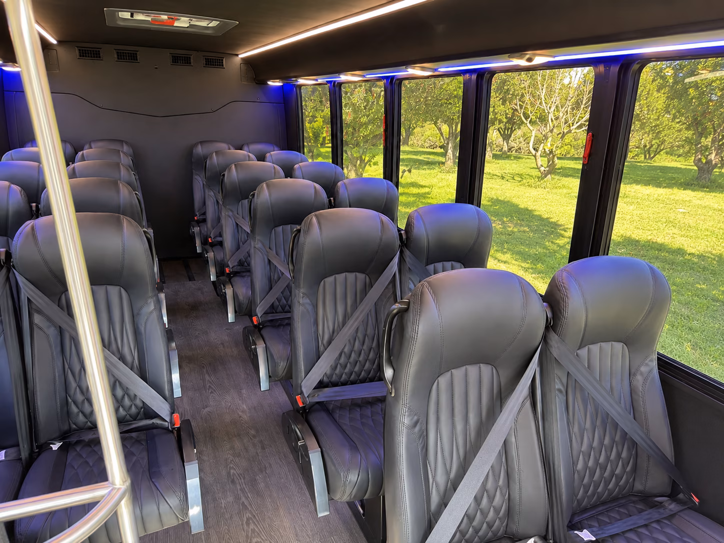 hampton school event transportation onboard seating